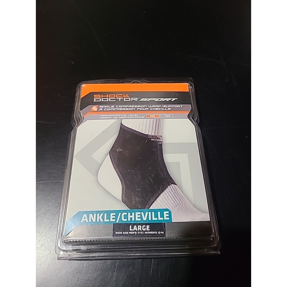 Shock Doctor Ankle Comp SLV Wrap Blk L